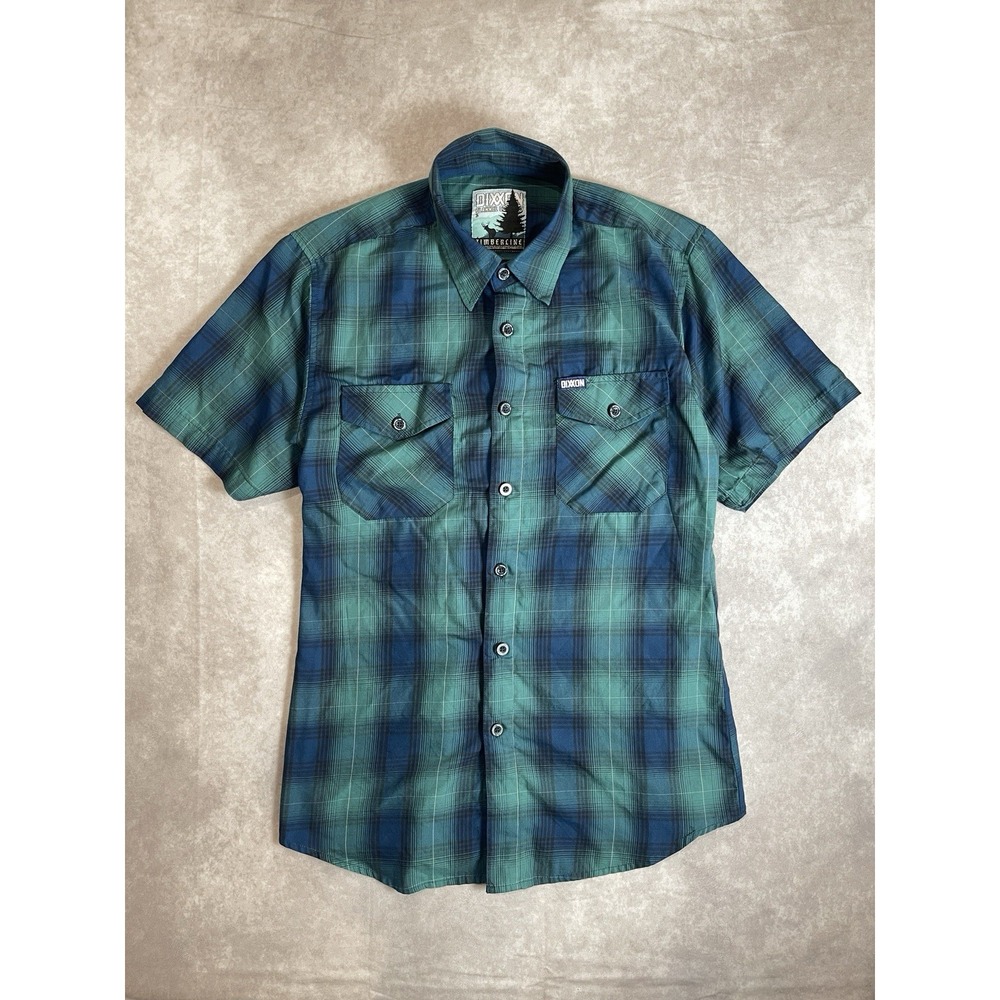 Dixxon Flannel Co Shirt Womens Small Blue Timberline Bamboo Plaid Button Up